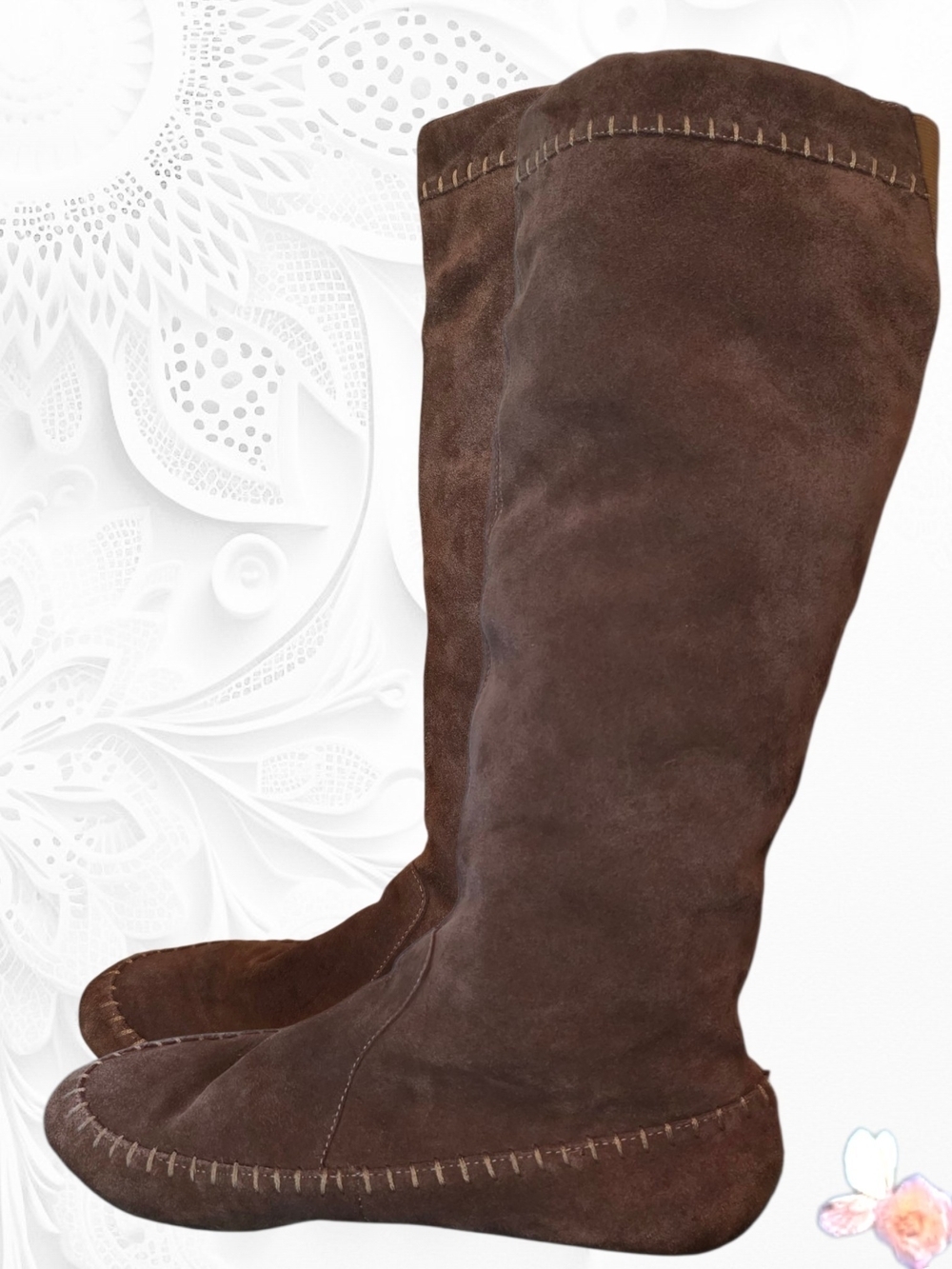 Envy Brown Suede Warrior Tall Boots – Size 7 – Good
